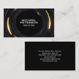 Luxuriöse Radial Gold Line | Moderne Futuristik Visitenkarte