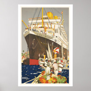 Luxuriöse Reise mit The Royal Mail Line South Poster