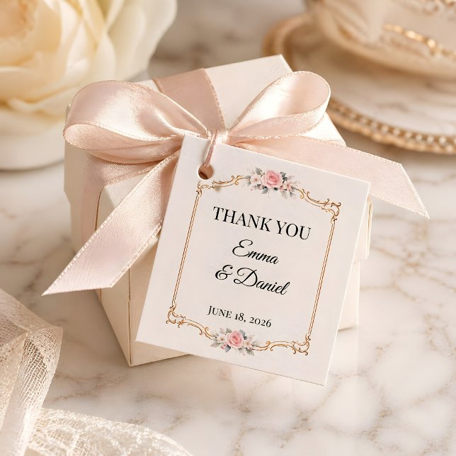 Luxuriöse Rokoko-Hochzeit Geschenkanhänger (Rococo themed favor tags for weddings)