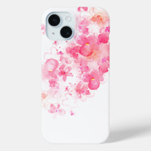 Luxuriöse rosa Blume Floral Wasserfarbe Abstrakte Case-Mate iPhone Hülle