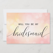 Luxuriöse rosa Glitzer werden Sie meine Bridesmaid