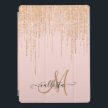 Luxuriöse Rosa Gold Funkelnd Glitzer Fringe iPad Pro Hülle<br><div class="desc">Dieses glamouröse und luxuriöse Print ist das perfekte Design für die stilvolle und trendige Frau. Es ist mit einem Imitat funkelnd vergoldeten Glitzer Randvorhang mit Imitaten Glitzer Typografie auf einem einfachen rot-rosa Hintergrund. Es ist ein elegantes, elegantes, trendiges und modernes Bing-Design mit einem Hollywood-Ambiente! ***WICHTIGE HINWEIS FÜR DESIGN: Für individuelle...</div>