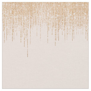 Luxuriöse Rosa Gold Funkelnd Glitzer Fringe Stoff