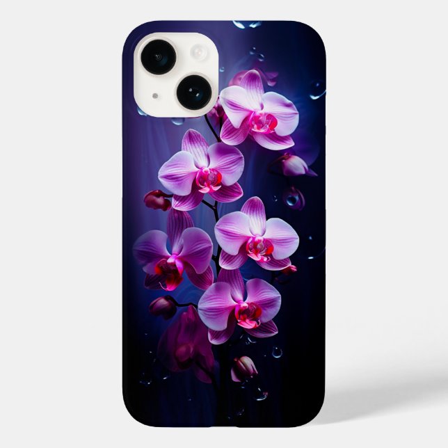 Luxuriöse rosa Orchid-Blume Case-Mate iPhone Hülle (Rückseite)