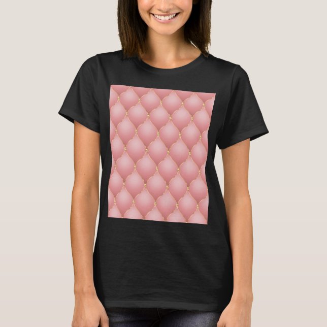 Luxuriöse Rosa Rose Gold Diamant Tuflischer T - Sh T-Shirt (Vorderseite)
