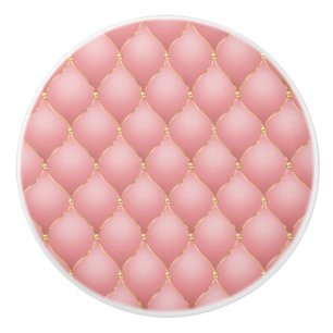 Luxuriöse Rosa Rose Gold Diamond gepolstertes Must Keramikknauf
