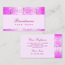 Luxuriöse, rosa Verzierte Ornamente mit kleinem Ka Visitenkarte