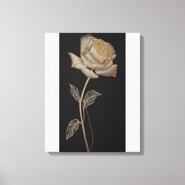 Luxuriöse Rose Canva Leinwanddruck (Vorderseite)