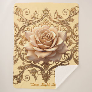 "Luxuriöse Rose Funkeln" Sherpadecke