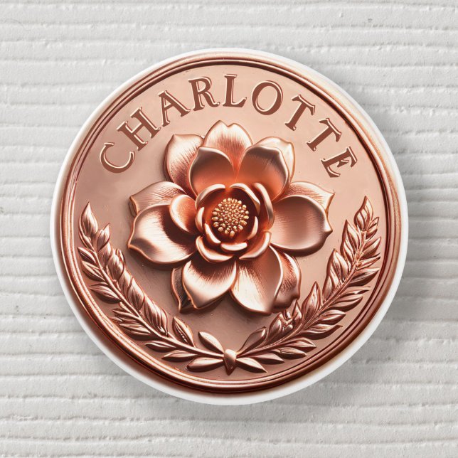 Luxuriöse Rose Gold 3D Peony und Laurel Wreath Keramikknauf (Luxurious Rose Gold 3D Peony and Laurel Wreath Ceramic Knob)