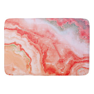Luxuriöse Rose Gold Blush Mineral Agate Badematte