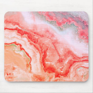 Luxuriöse Rose Gold Blush Mineral Agate Mousepad