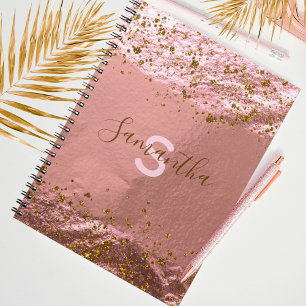 Luxuriöse Rose Gold Foil Glittery Stilvolle Elegan Notizblock