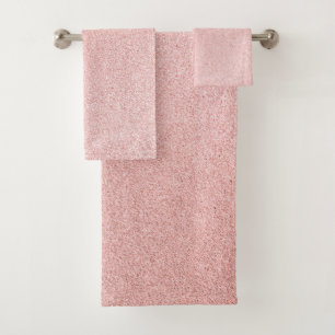 Luxuriöse Rose Gold Glitzer Badhandtuch Set
