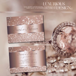 Luxuriöse Rose Gold Glitzer Parco Tassino Visitenkarte