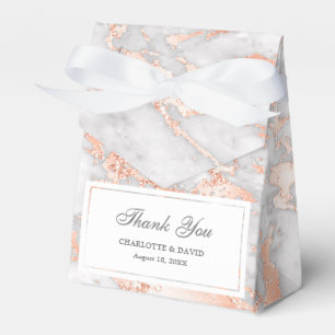 Luxuriöse Rose Gold und Weißmarmor Hochzeit Geschenkschachtel
