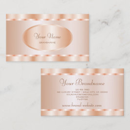 Luxuriöse Rose Golden Colors Moderne und stilvolle Visitenkarte