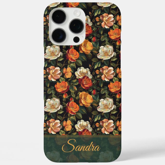 Luxuriöse Rose Personalizable Name iPhone Fall Case-Mate iPhone Hülle (Rückseite)
