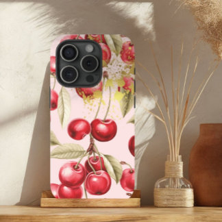 Luxuriöse Rot-, Rosa- und Goldkirschensorten Case-Mate iPhone Hülle