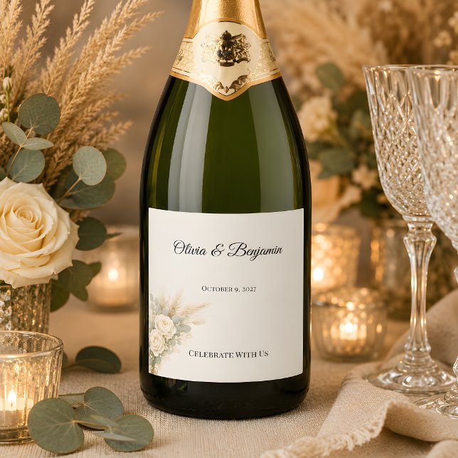 Luxuriöse rustikale Hochzeit (Part of the luxury rustic wedding theme collection, wine label)