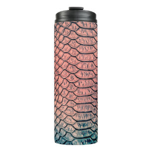 Luxuriöse Schlangenhaut-Textur Hintergrundtextur,L Thermosbecher
