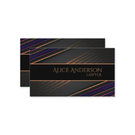 Luxuriöse schwarze goldene elegante Anwaltskarte B Visitenkarte