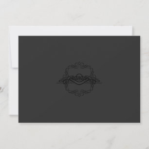 Luxuriöse schwarze gotische Hochzeitseinladung Einladung