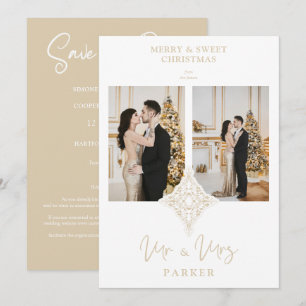 Luxuriöse Spitze MR & MRS Weihnachts-Hochzeit 2 Fo