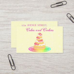 Luxuriöse Sweet Pink Cakes Business Card Visitenkarte