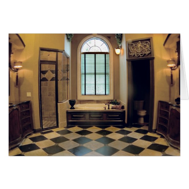 Luxuriöse Toskanische Bath Blank Card (Vorderseite (Horizontal))