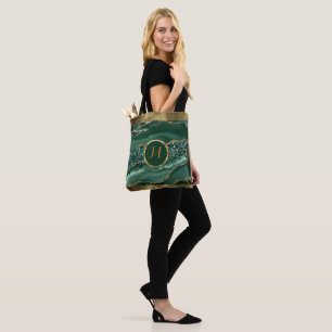 Luxuriöse Trendy Black, Gold, Grüne Imitate Agate