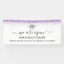 Luxuriöse Tropfen Glitzer lila Salon