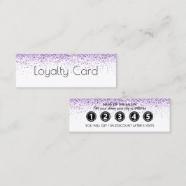 Luxuriöse Tropfen Glitzer lila Salon Treuekarte