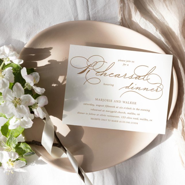 Luxuriöse Typografie Budget Probe Dinner Einladung (Von Creator hochgeladen)