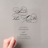 Luxuriöse Typografie Budget Save-the-Date-Karte
