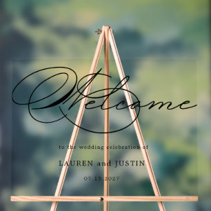 Luxuriöse Typografie-Hochzeit Acrylschild