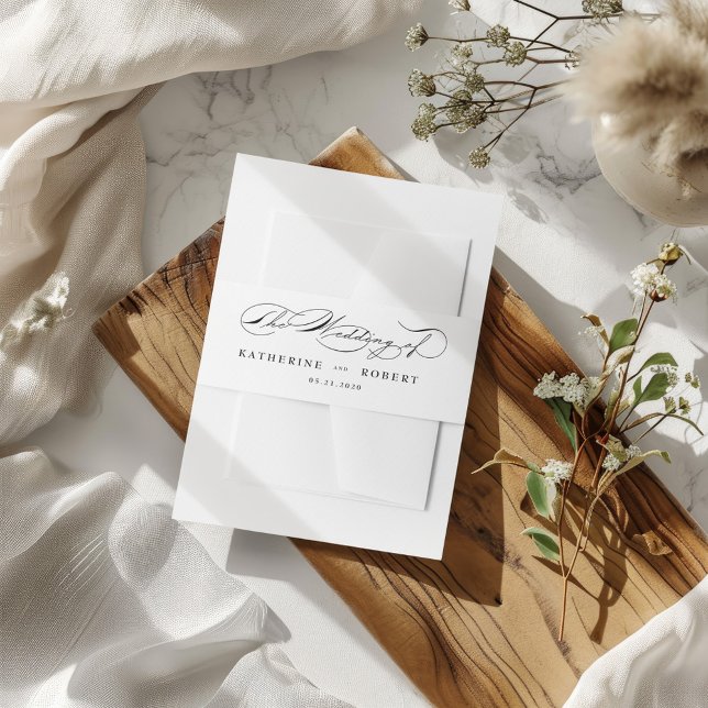 Luxuriöse Typografie-Hochzeit Einladungsbanderole (Von Creator hochgeladen)