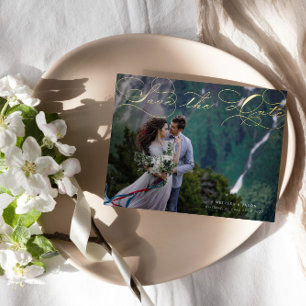 Luxuriöse Typografie Save the Date Foil Einladung