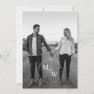 Luxuriöse Typografie Wedding Save the Date Ankündigung