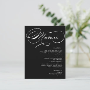 Luxuriöse Typografy Wedding Menu Card Einladung