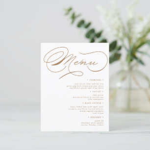 Luxuriöse Typografy Wedding Menu Card Einladung