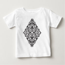 Luxuriöse Vintage-Blumenrahmen-Dekorationskunst Baby T-shirt