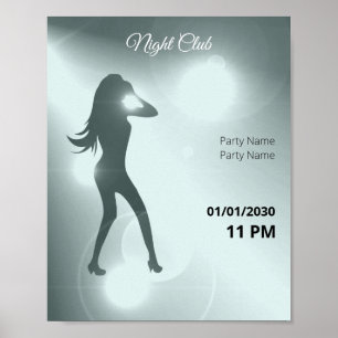 Luxuriöse Wasser Brilliant TanzGirl Silhouette Poster