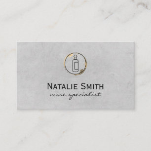 Luxuriöse Weinflasche und Stain Visitenkarte