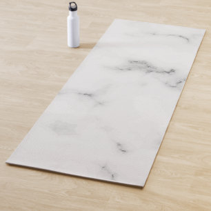 Luxuriöse, weiße Marmorstruktur Yogamatte
