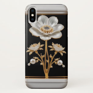 Luxuriöse White Blume Case-Mate iPhone Hülle