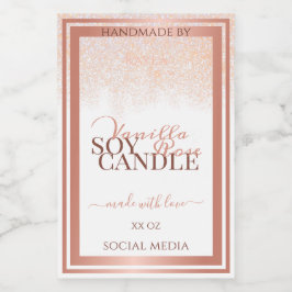 Luxuriöse White Product Packaging Labels Rose Gold Lebensmitteletikett