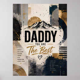 Luxuriöser abstrakter Vater Dank Poster