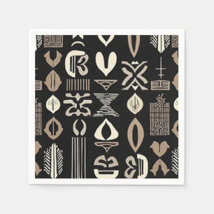 Luxuriöser afrikanischer Karibik-Mudcloth Serviette
