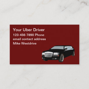Luxuriöser Fahrdienst für Rideshare-Fahrer Visitenkarte